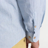 The Godeanu Linen Shirt - Mist Blue