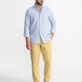 The Godeanu Linen Shirt - Mist Blue
