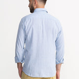 The Godeanu Linen Shirt - Mist Blue
