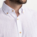 The Godeanu Linen Shirt - White