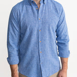 The Godeanu Linen Shirt - Sea Blue