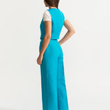 The Figa Linen Waistcoat - Azure