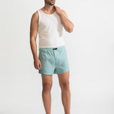 The Linen Boxer Shorts - Aqua