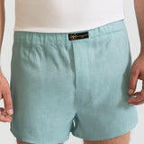 The Linen Boxer Shorts - Aqua