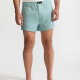 The Linen Boxer Shorts - Aqua