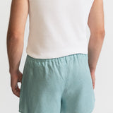 The Linen Boxer Shorts - Aqua