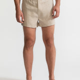 The Linen Boxer Shorts - Natural