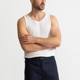 The Linen Boxer Shorts - Navy Blue