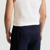 The Linen Boxer Shorts - Navy Blue