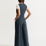 The Palazzo Cotton Pants - Grey