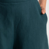 The Palazzo Linen Pants - Forest Green
