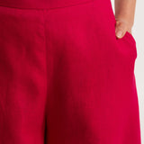 The Palazzo Linen Pants - Fuchsia