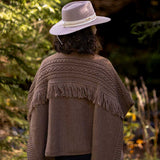 The Cibin Merino Wool Blend Poncho - Beige