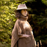 The Cibin Merino Wool Blend Poncho - Beige