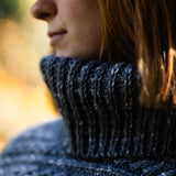 The Cibin Merino Wool Blend Poncho - Grey