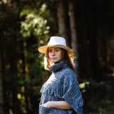 The Cibin Merino Wool Blend Poncho - Grey