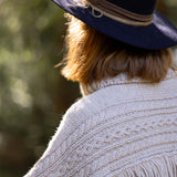 100% Wool Fedora Hat - Blue