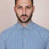 The Calimani Cotton Shirt - Marine Blue
