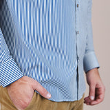 The Calimani Cotton Shirt - Marine Blue