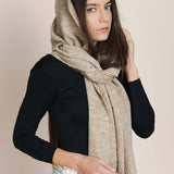 The Hemp & Wool Scarf - Beige