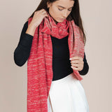 The Hemp & Wool Scarf - Pink