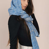 The Hemp & Wool Scarf - Sky Blue