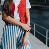The Palazzo Linen Pants - Marina Blue