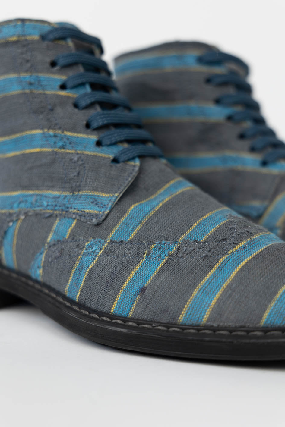 The Siret 100% Hemp Boots - Stripped Blue