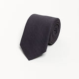 The 100% Linen Tie - Charcoal Grey