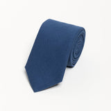 The 100% Linen Tie - Ocean Blue
