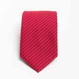 The 100% Cotton Tie - Red & White Stripes