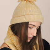 The Hemp Wool Bobble Beanie - Yellow