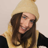 The Hemp Wool Bobble Beanie - Yellow