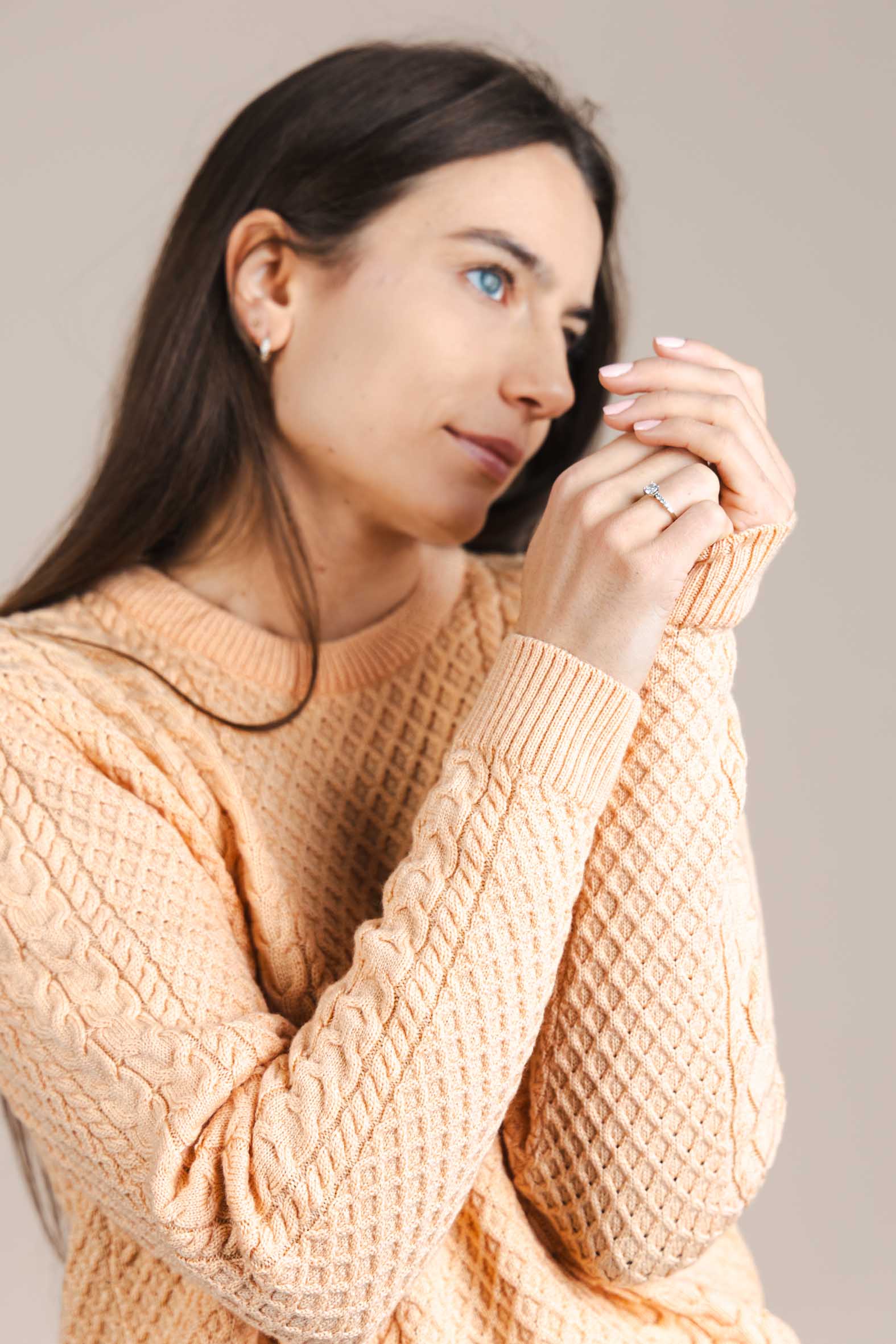 The Magura 100% Wool Jumper - Peach