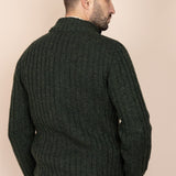 The Colibita Wool Chunky Cardigan - Dark Green