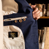 The "Hamba" Linen Suit - Navy Stripes