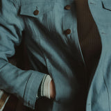 The Ardeal Hemp Jacket - Slate Blue