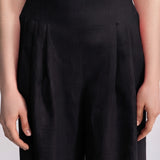 The "Deva" Linen Trousers – Black