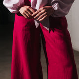 The Palazzo Linen Pants - Fuchsia