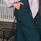 The Palazzo Linen Pants - Forest Green