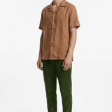 The "Horezu" Linen Shirt - Cappuccino
