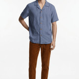 The "Horezu" Linen Shirt - Dusty Blue