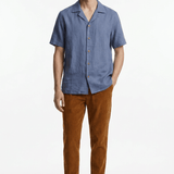 The "Horezu" Linen Shirt - Dusty Blue