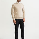 The Rodna 100% Wool Crewneck - Natural