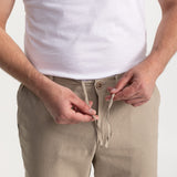 The Moldoveanu Linen Cotton Trousers - Beige