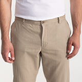 The Moldoveanu Linen Cotton Trousers - Beige