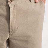 The Moldoveanu Linen Cotton Trousers - Beige