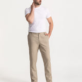 The Moldoveanu Linen Cotton Trousers - Beige