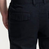The Moldoveanu Linen Cotton Trousers - Navy Blue