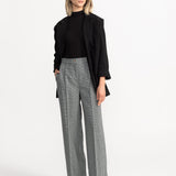 The Figa Wool Trousers - Black & White Checkered
